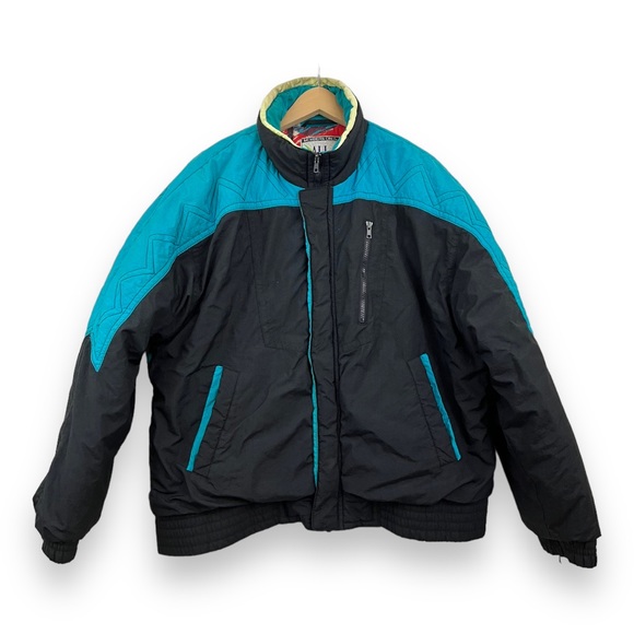 Vintage Members Only All Points Color Bomb Graphic Print Retro Ski Jacket 1980’s - Picture 2 of 16